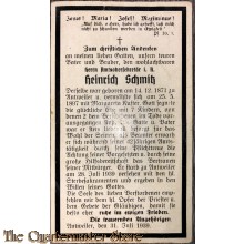 In Memoriam Karte/Death notice burger/civilian 1939