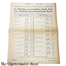 Poster 4e Uitreiking Levensmiddelen Roode Kruis (1e uitreiking Internationale Roode kruis) 12/13 april 1945