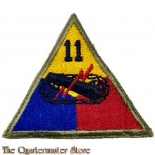 Mouwembleem 11th Armored Division (green back Sleevebadge 11th Armored Division)