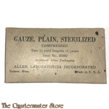 Gauze, plain sterilized US Army WW2