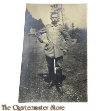  Photo 1917 Deutscher Soldat in uniform mit EK2