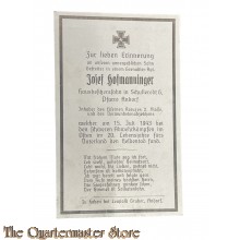 In Memoriam Karte/Death notice gefr Grenadier Regiment (Russland)