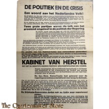Posterformaat / handout partij beginselen S.D.A.P. 1935