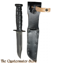 U.S. Post Vietnam Mark 2 KA-BAR Fighting Knife by ONTARIO in Leather Sheath