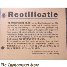 Rectificatie bonaanwijzing 11 Boter 7 juni 1945