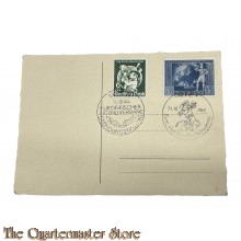 Postkarte 1942 mit Sondermarken Europaeischer Jugendverband Grundungstagung