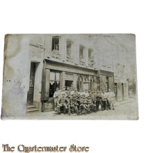 Postkarte 1914-18 Studio photo Soldaten fur Hotel 