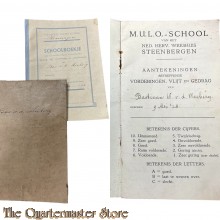 Rapport/Schoolboekjes 1935-1942 Bijz. Lagere School te Heiningen en 1942/45 Mulo Ned Herv. Weeshuis Steenbergen