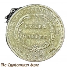 Coin -Nederlands Indië 1/4 (kwart) Gulden 1826