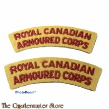 Shoulder flashes Royal Canadian Armoured Corps (post august 1945)