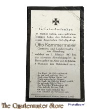 In Memoriam Karte/Death notice gefreiter Bayerischen Geb Jager Regt 1943 Donezgebiet