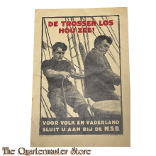 Flyer, De trossen los hou zee! Voor volk en vaderland sluit u aan bij de N.S.B.