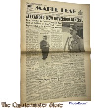 Newspaper The Maple Leaf , for Canadian forces  Vol 3, no 111, august 2 1945