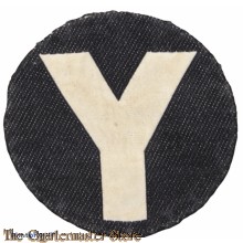 Formation patch 5th Division "White Y On Black Circle" (canvas)