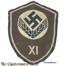 RAD weiblich Ärmelschild "XI" für Mannschaften im Bezirk Hessen (RAD female sleeve badge Hessen)