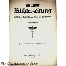 Deutsche Richterzeitung  Jahresregister fur den 26. Jahrgang 1934