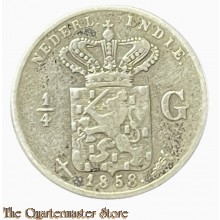 Coin -Nederlands Indië 1/4 Gulden 1858
