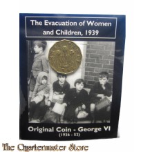 Coin rememberance the Evacuation of Women and Children 1939