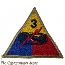 Mouwembleem 3e Armored Divison (green back Sleevebadge 3rd Armored Division)