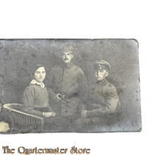 Studio photo 1914 2 Bruder in uniform mit Frau 