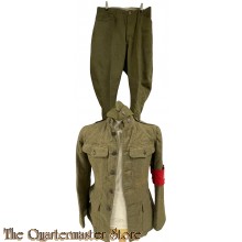 Tunic M1917 wool Artillery with pants/sidecap (Tuniek met broek en veldmuts US M1917 winter artillery)