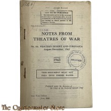 Notes from theatres of War no 14 Western Desert and Cyrenaica August/December 1942
