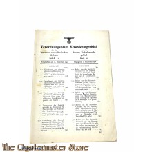 Verordnungsblatt fur die besetzten Niedelandische Gebiete stuck 41 augegeben am 14 dezember 1940