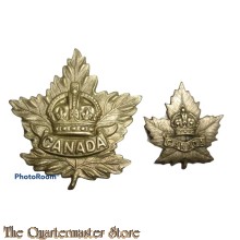 General List Maple Leaf Cap & collar badge Canada