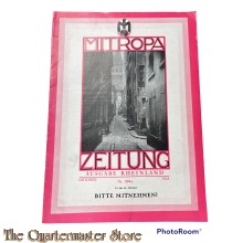 Mitropa Zeitung ausgabe Rheinland no 394A 1934