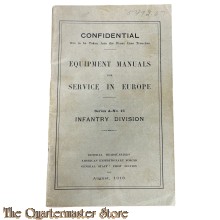 Booklet Equipment manuals for Service in Europe Infantry Division Aug 1918