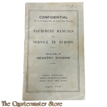 Booklet Equipment manuals for Service in Europe Infantry Division Aug 1918