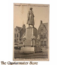 Postcard 1914-18 Diksmuide Standbeeld van Generaal Baron Jaques van Diksmuide