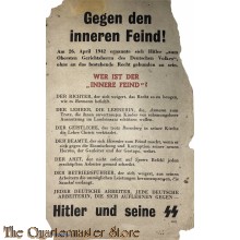 Flugblaff / Leaflet G.22, Erläuterungen zur Hitler-Rede / Gegen den inneren Feind! (Elucidation to the Hitler Speech / Against the Inner Enemy)