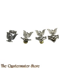 4 x US Navy metal rank insignia 1960s