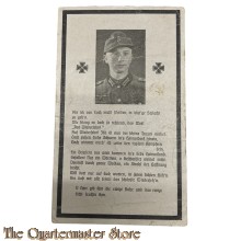 In Memoriam Karte/Death notice Soldat 1944 Litauen