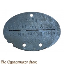 Erkennungsmarke 4.Ns. Kf. Erz. Abt. 26 (German WW2 dogtag 4.Ns. Kf. Erz. Abt. 26)