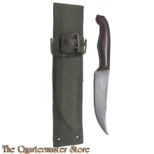 Military issue knife with webbing scabbard