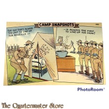 Postcard military Camp Snapshots