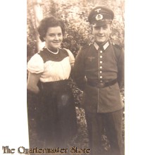 AnsichtsKarte (Mil. Postcard) NCO with wife