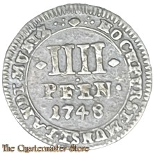 Munt , Münster, Domkapitel Cu 3 Pfennig 1748