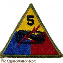 Mouwembleem 5e Armored Divison (green back Sleevebadge 5th Armored Division)