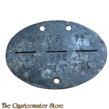 Erkennungsmarke 13 J.R. 196  (German WW2 dogtag 13 J.R. 196)