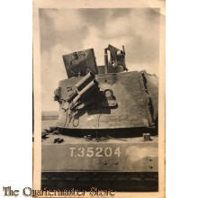 Postkarte Kampf im Osten (4) Fruhjahrsslacht um Charkow 1942,einer der zur Versterkungvon den Sowjetseingesetzten englischer Panzer nach seiner vernichtung