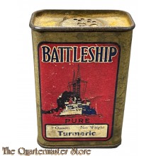 US WW1 “Battleship” Tin pure Turmeric (spices)