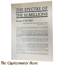 Flugblatt / Leaflet The spectre of the 22 millions