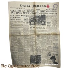 Newspaper , Daily Herald no 9151 Monday June 25 1945