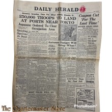 Newspaper , Daily Herald no 9201 Wednesday August 22 1945