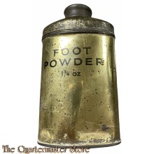 Goudkleurig Blik voetpoeder 1 3/4 Oz.  (Gold coloured 1 3/4 Oz. Tin footpowder)