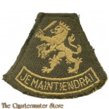 Mouwleeuw Je Maintiendrai in geel geweven (brabats weefsel)