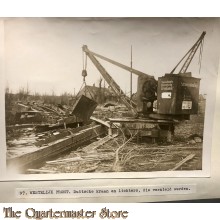 Press photo , WW1 Western front, German crane destroyed